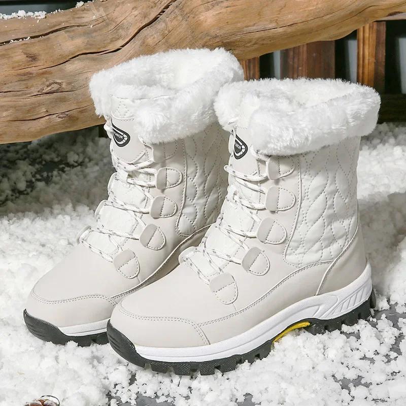Winter New Women's Boots Plush Warm Women's Snow Boots Outdoor Non-slip Sneakers High Quality Waterproof Women Boots Botas Mujer
