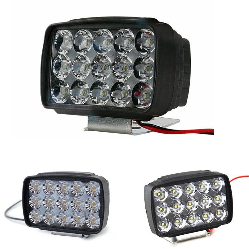 Motorcycle Headlight Spot Light 15 LED 1000LM Motos ATV UTV Scooter Lighting