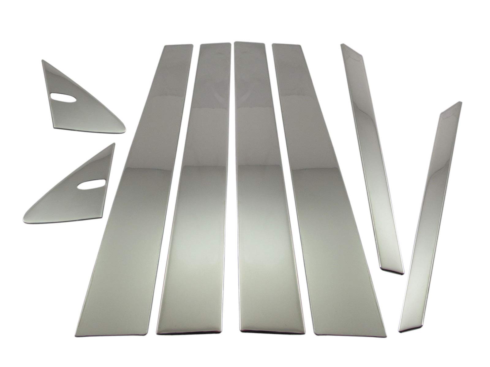 

BRIGHTZ Finish Stainless Steel Pillar Panels for and GVF55 Visor Ultra-Mirror (8-Piece Set) LS500h, GVF50, (No Required) [PIL-SIL-408] (Part Number