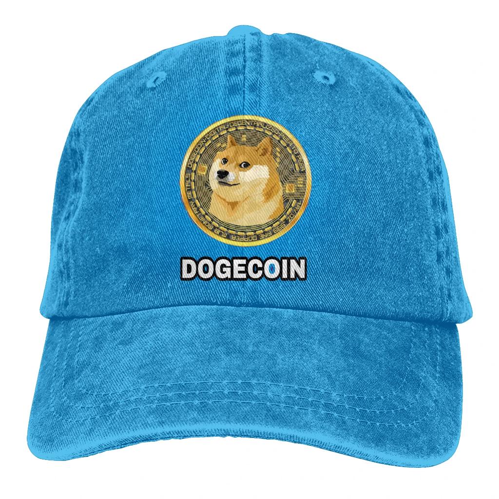 Kryptowährung 12 Baseballkappe Herren Doge Dogecoin Durch die Decke gehend Bitcoin Digitale Währung Kappen Farben Damen Sommer Snapback Kappen