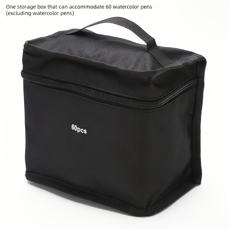 1pc Bag That Can Hold 60 Markers, A Large-Capacity Storage Box, A Multifunctional Canvas Pen Holder,Excluding 60 Pens