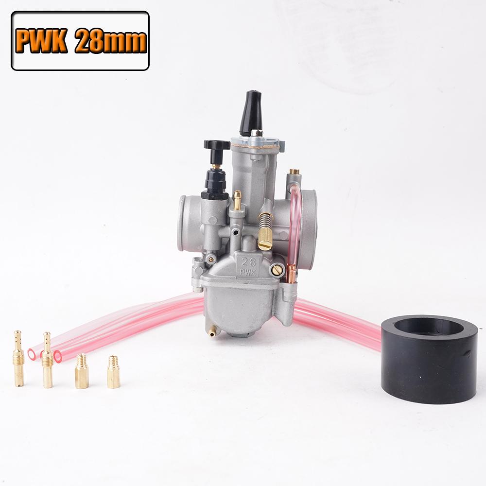 PWK Motorcycle Carburetor Power Injection For Racing Flat Side OKO Mikuni ATV Yamaha Universal Carburetor 21 24 26 28 30 32 34mm