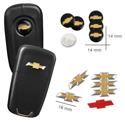 Car Remote Key Sticker Aluminum Emblem Decoration Decal For Sonic Silverado Trax Camaro Captiva Equinox Trailblazer SS