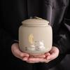 Coarse Pottery Tea Pot Ceramic Tea Container Living Room Coffee Table Decoration Accessories Home Tea Storage Box 750ML Gift