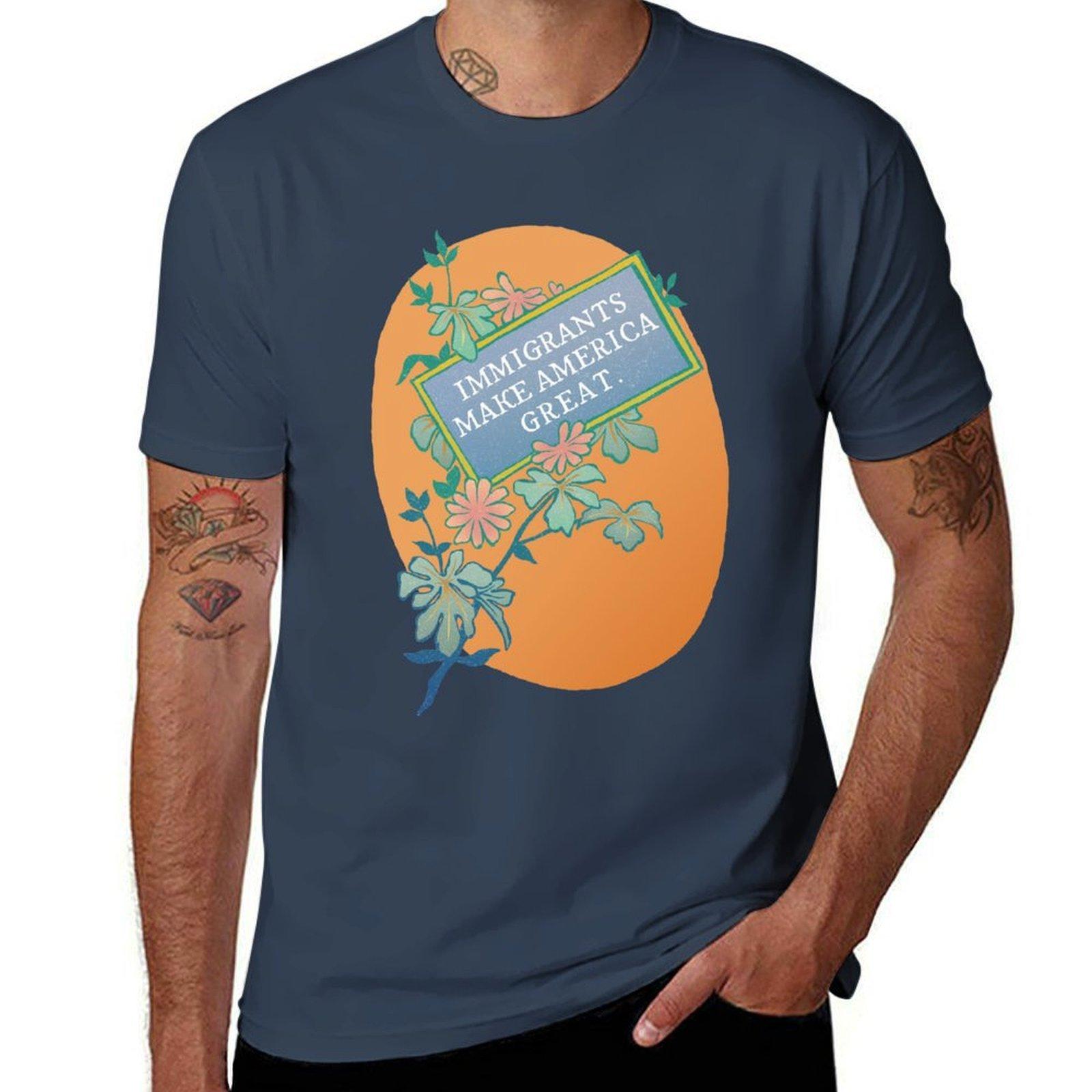 Immigrants Make America Great TShirt Utility Casual Work TShirt S