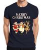 Merry Christmas Santa Claus Snowunisex Reindeer Dancing Vintage Unisexs Tshirt