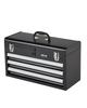 VEVOR Metal Tool Box, 20.5-inch, Portable Metal Tool Box with 3 Drawers, Small Tool Chest with EVA Liners