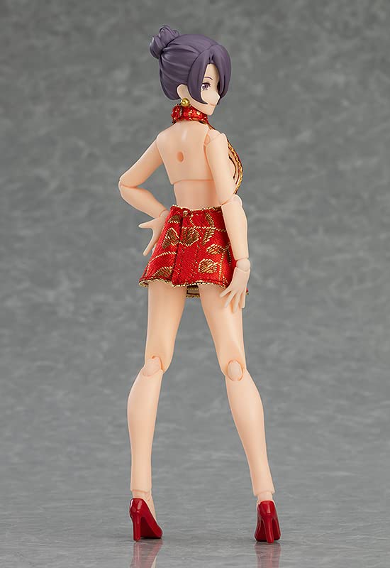 Figma Styles Female Body with Mini Skirt China Dress Coordination Plastic Painted Movable Figure [Mika] Non-Scale