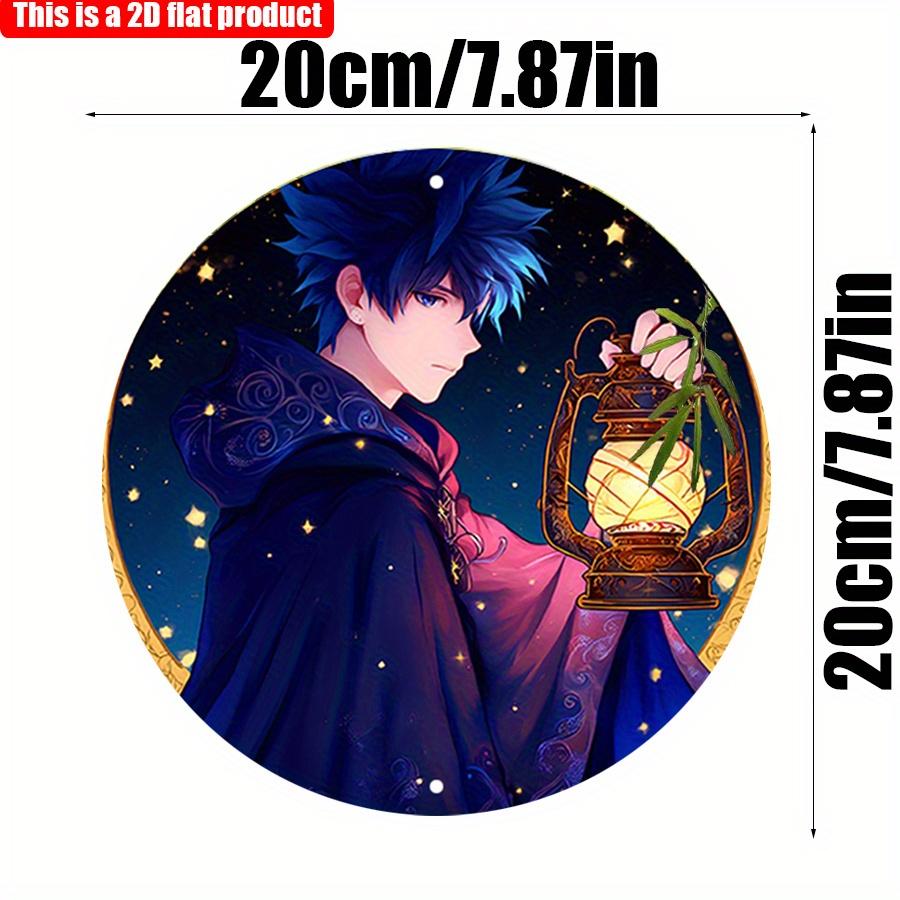 

2D Flat 20*20 см 1 шт Аниме красивый парень изображение звездного неба и фонаря дизайн фантастический круглый домашний орнамент, идеально подходит для Волшебного стиля Спальня кабинет Кофе 20*20cm