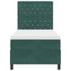 Box Spring Bed with Mattress Dark Green 90 X 190 Cm Velvet