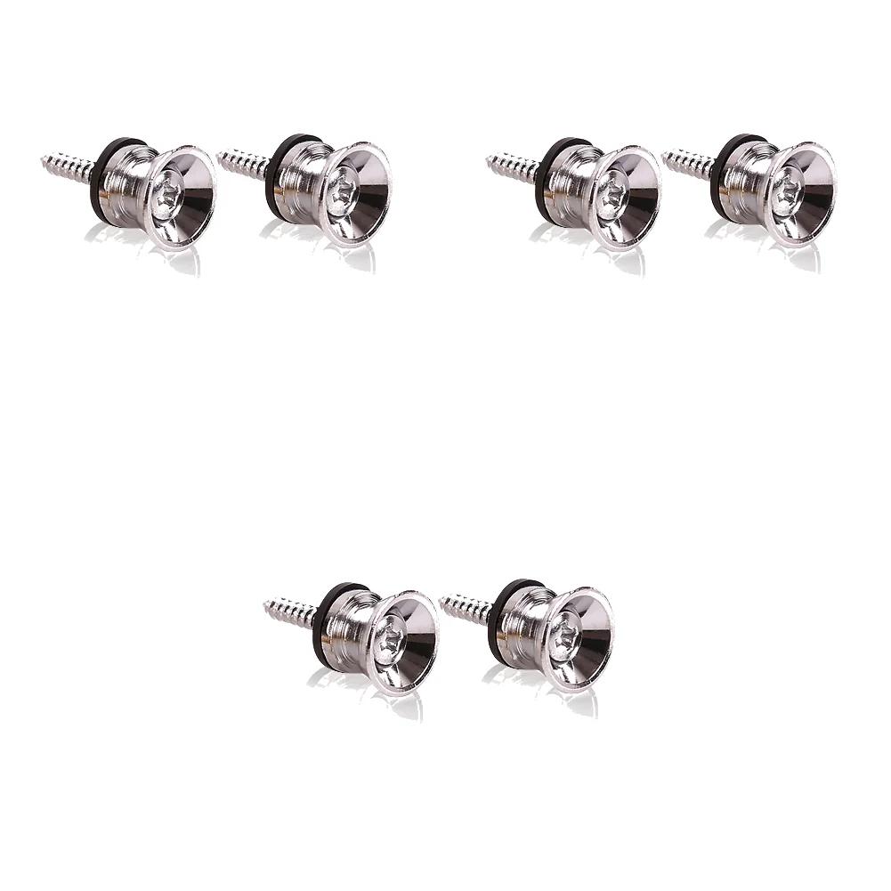 2pcs Guitar Pegs for Acoustic Electric Bass Ukulele Guitar Strap Buckle Lock Pins Metal Guitar Strap Buckle Button