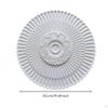 Round Overhead Medallion Carved Relief Ornamental White Lamp Base Panel G 50CM