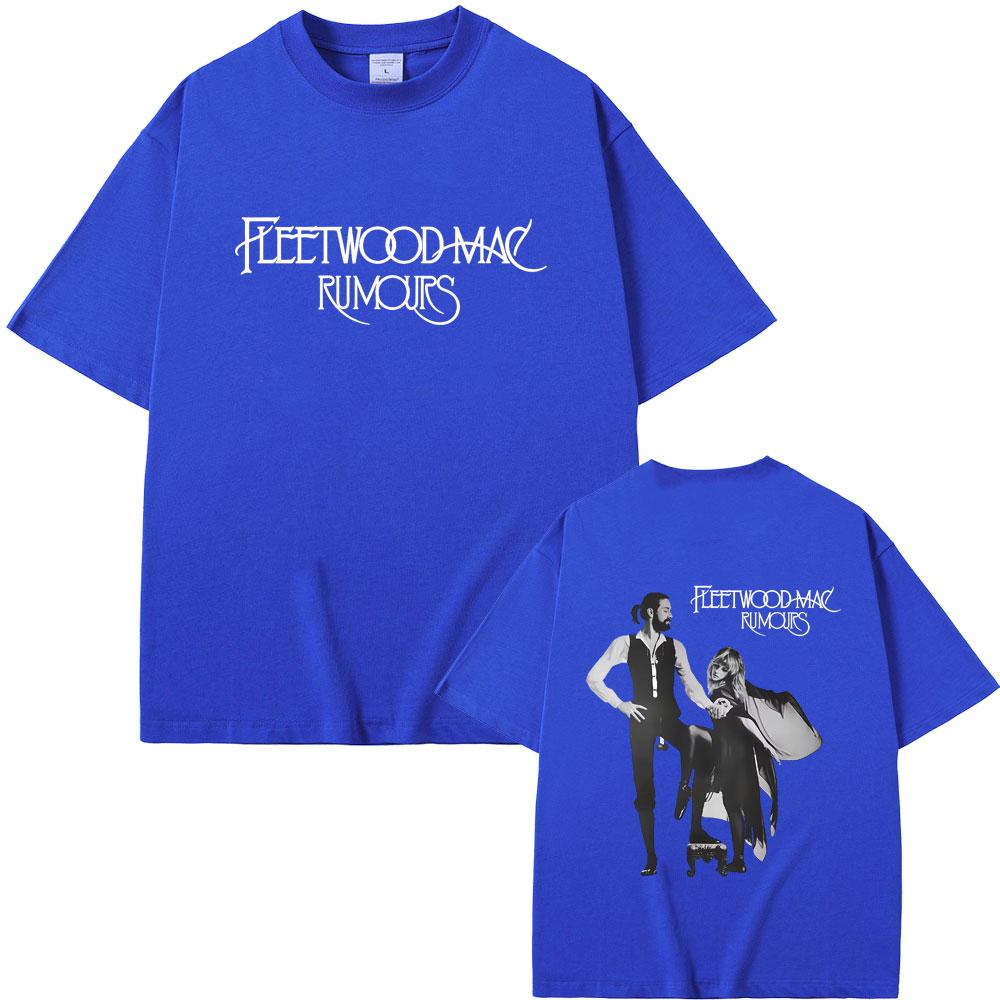 T-shirt Imprimé Album Rumours de Rock Band Fleetwood Mac T-shirts Graphiques Rétro Stevie Nicks Hommes Femmes Coton Décontracté T-shirts Vintage