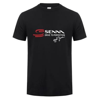 Koszulka Ayrton Senna Męska Krótki Rękaw Bawełniana Senna Dążenie do Perfekcji T-shirt Top Koszulki