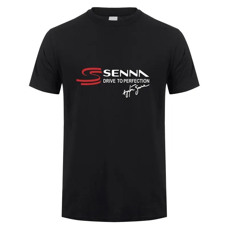 Ayrton Senna Pánské tričko s krátkým rukávem bavlněné Senna Drive To Perfection tričko top trička trička