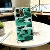 Camouflage  Phone Case For iPhone 17 16 15 14 13 12 11 Mini Pro Max Plus Transparent Cover