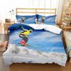  Mountain Ski Extreme Duvet Cover Set UK Single Double Queen US Twin Full King Size pkm Bed Linen Set