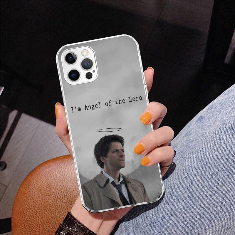Angel Castiel Supernatural Phone Case For iPhone 17 Air 16 Pro Max 16E 15 + 14 Plus 11 12 13 Mini 7 8 SE Gift Print Cover Fundas