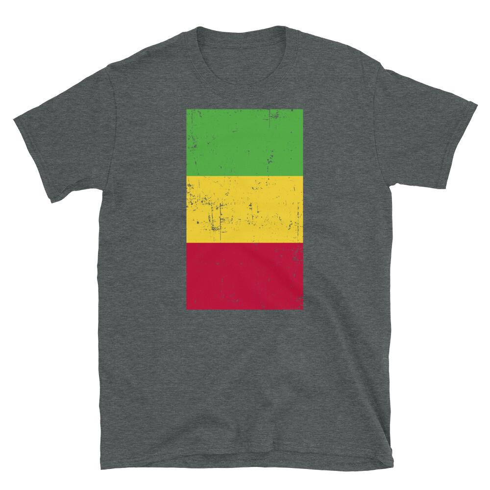 

Mali West Africa Bamako Distressed Flag Short-Sleeve Unisex T-Shirt 4XL