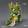 King Mecha Deformation Robot Assembled Building Blocks of Mountain and Sea Scriptures Holy Beast Green Dragon Toy