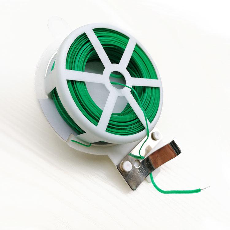 

Садовая проволока-скрутка для подвязки цветов и деревьев, 30 м ПЭ с резаком 30 meters зелёный