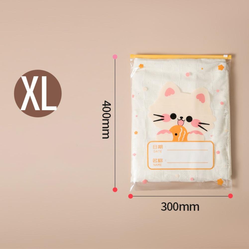 10PCS Cartoon Multi-size Classified Storage Bag Portable Travel Sealed Bag Baby Cloth/Diaper Pouch Multifunctional Organizer Bag