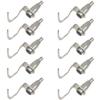 Picture Rail Hooks, Wire Hooks, Hanger, Picture Hooks, Set of 10, Adjustable, Free-Fitting, Hanging Hardware for Paintings, Wall Hangings, and Photo D