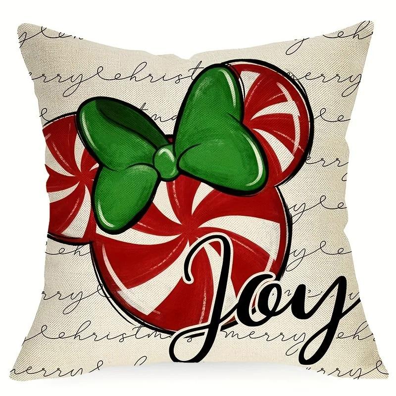 

Домашний Декор Микки и Минни Рождественский Узор Подушки Узор Наволочка Подходит для Дивана Спальни Автомобиля Наволочка 16x16Inch