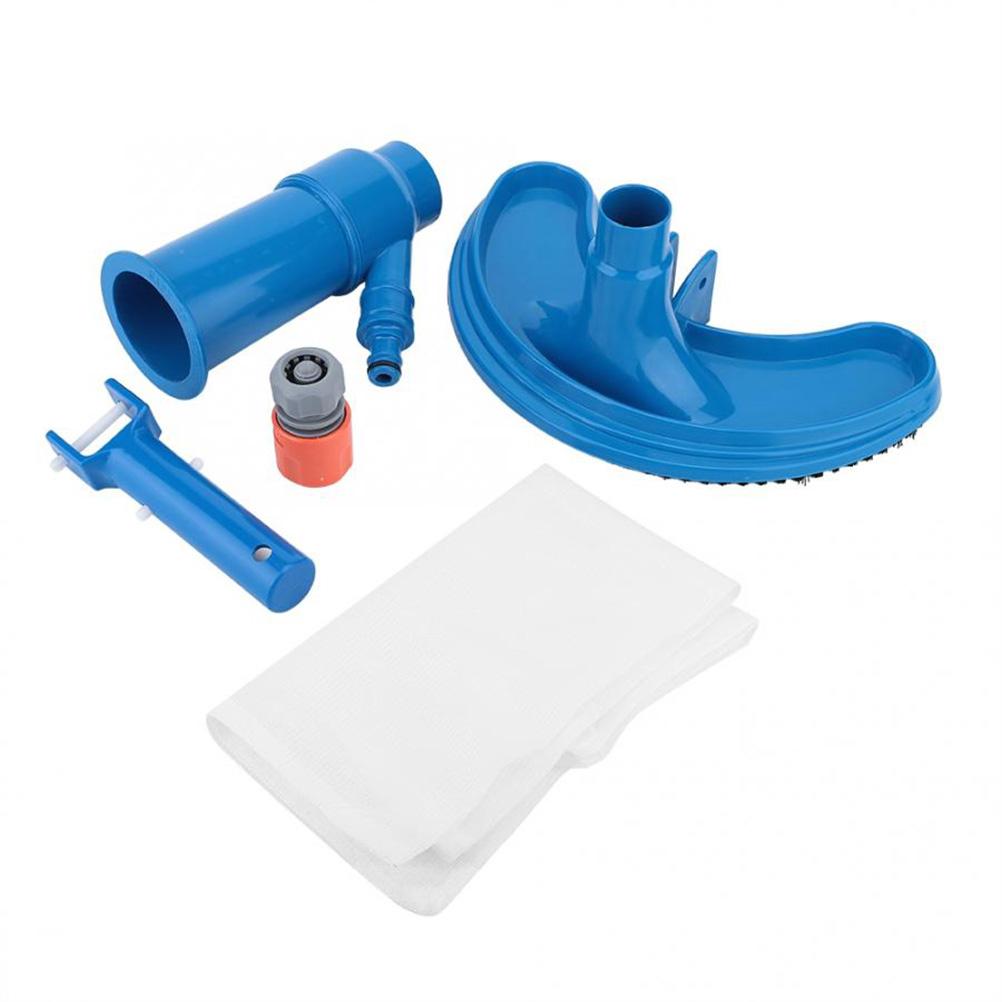 Portable Pool Vacuums Mini Jet Underwater Cleaner with Mesh Bag Brush Head Handle Set for Cleaning Small Swimming Pool