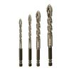 Eccentric Drill Bit Four-Edge Serrated Drill Bits 1/4 Shank High Hardness Steel Metal Drill For Brick