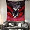 Tokyo Ghoul Wall Tapestry Aesthetic Wall Hanging Printed Fabric Blanket Decorative Tapestries for Bedroom Living Room Home Decor