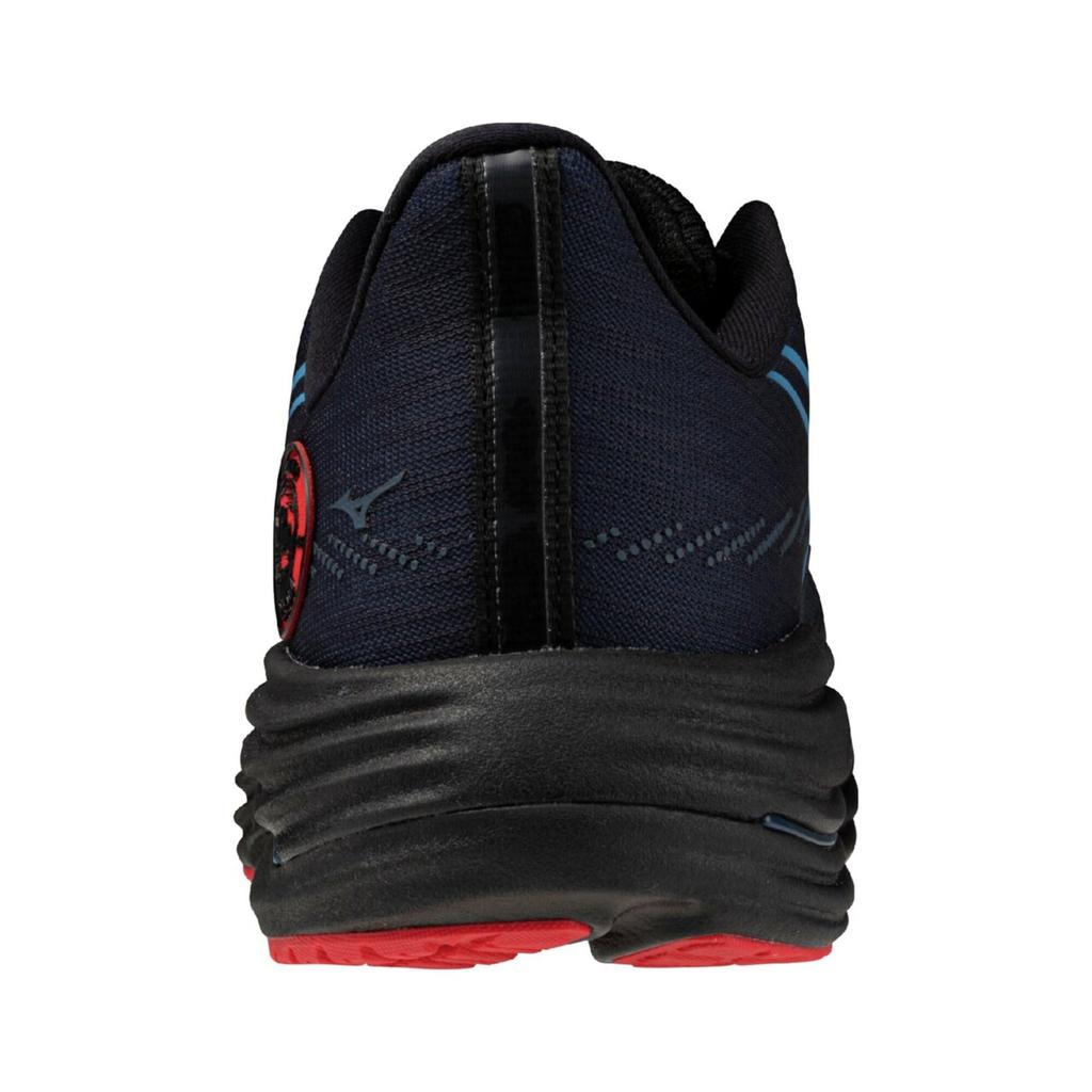 Mizuno Wave Rider 29 Running Light Blue x Black x Size 2E Shoes, Red, 25.5 cm,