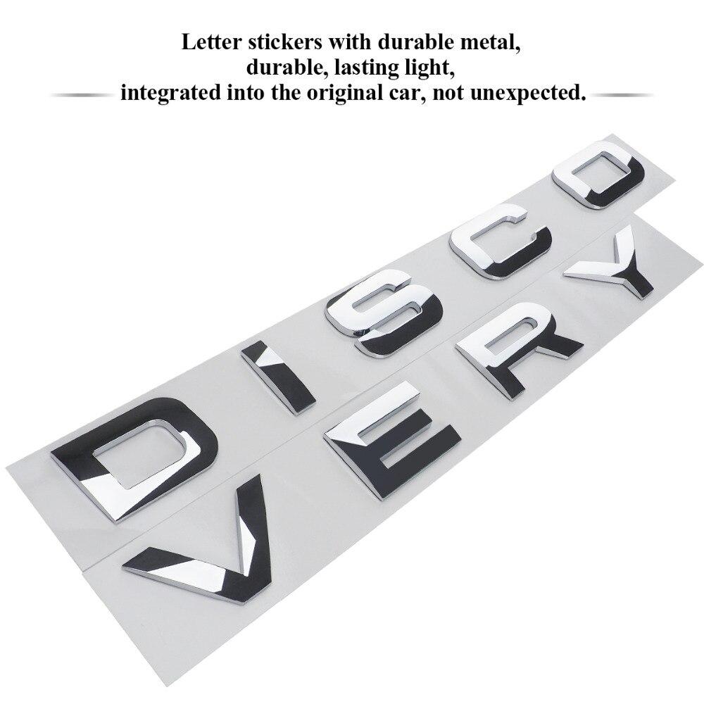 DISCOVERY Emblem Label Sticker for Land Rover Hood Sticker Fit For Land Rover Discovery Sport Car Styling DISCOVERY Logo Sticker