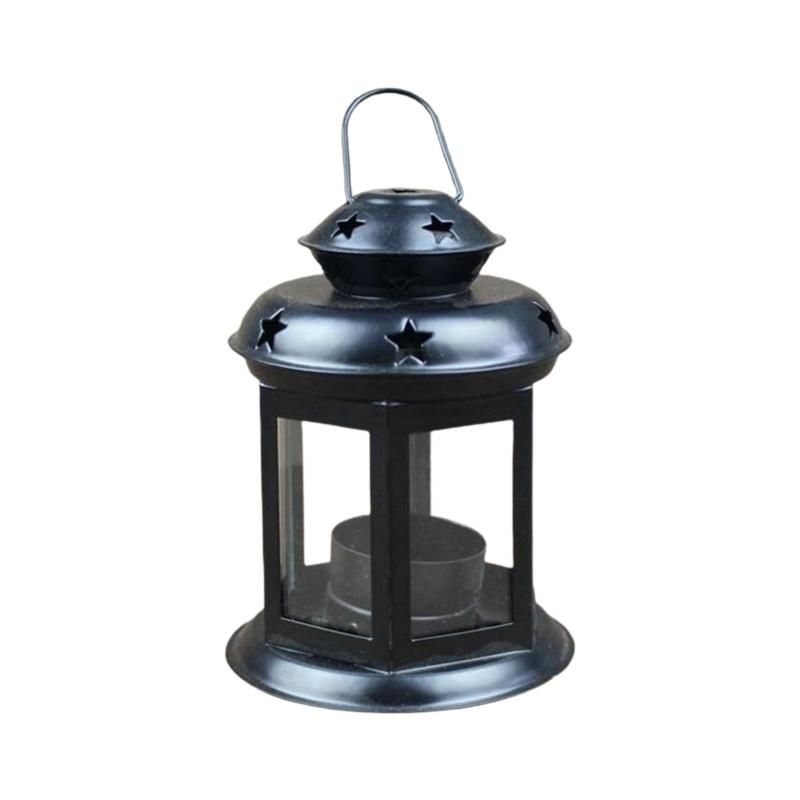 

European Castle Candle Holder Romantic Desktop Restaurant Bar Atmosphere Props 1 чёрный