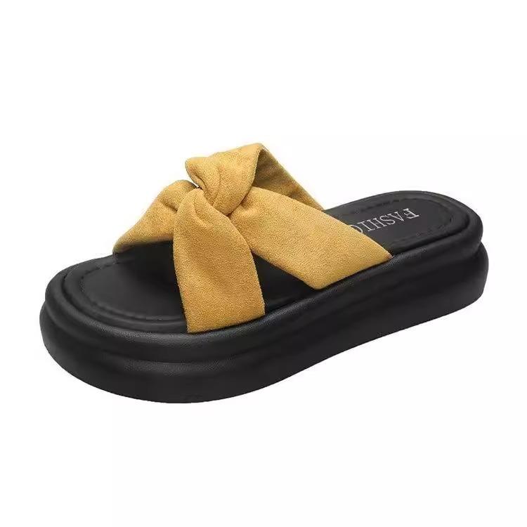 Cool slippers women's summer wear new with skirt platform beach sandals fashionable pregnant women's one-word drag