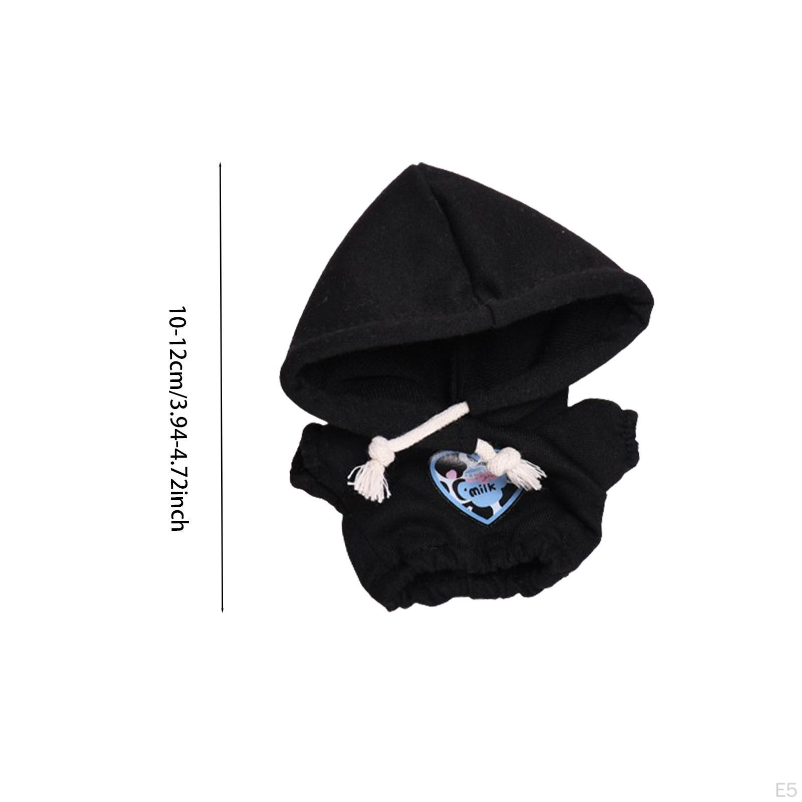 15 см Кукольная одежда Милая толстовка с капюшоном Мягкие игрушки Аксессуары чёрный — фото 6