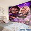 Custom Name Tapestry Chucky Tapestry Room Decoration Wall Hanging for Living Room Bedroom, dormitory, Birthday and Christmas gifts