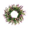 Spring Lavender Wreath Flower Wreath Door Pastoral 50cm Summer Decor Green Leaves Garland for Festivals Anniversary