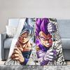 DBZ Vegeta Goku Blanket Out Of The Comic Fuzzy Funny Soft Throw Blanket for Coverlet Spring/Autumn,