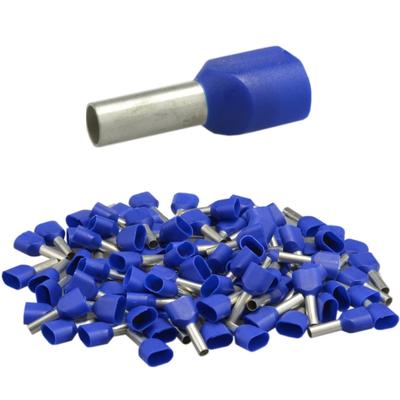 Insulated Double Sleeve Terminal 2X2.5/10 Blue (100 Pcs.)