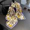 100% Foulard Carre En Soie Naturelle Pour Femmes  Imprimer Cheveux Hijab Foulard Femme Printemps Foulard Chale Enveloppes