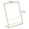 AD23-Acrylic Gold Frame, Slanted Back Table Sign Holder For Wedding Table Card Restaurant Signs Photos