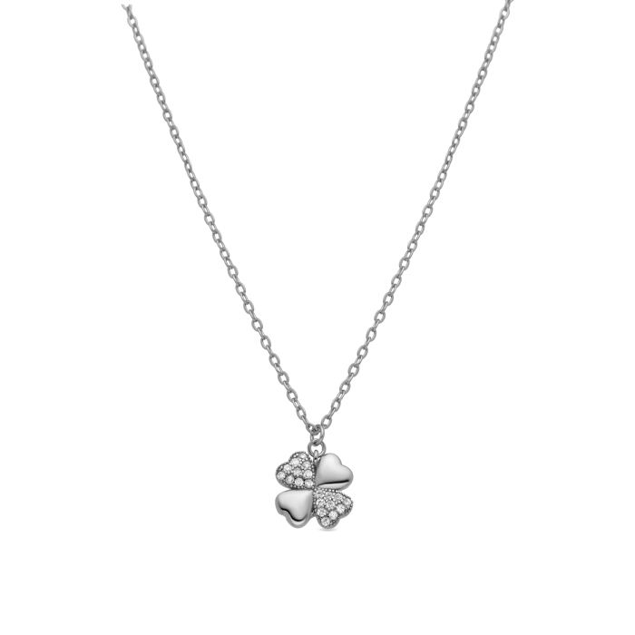 Collier Luxenter En Argent 925 Et Zirconium Brillant Finition En Rhodium - Lumah