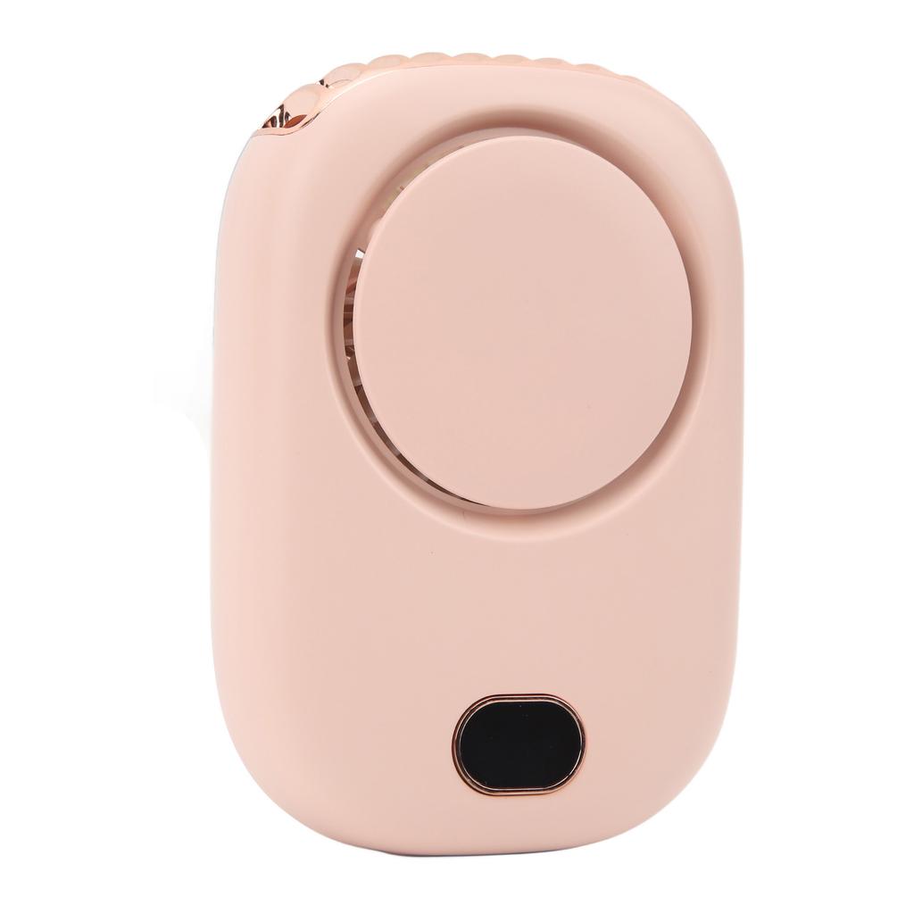 Hanging Neck Fan Portable USB Charging Leafless Fan Large Wind Power Display Hanging Neck Bladeless Small Fan Pink