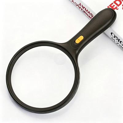 HD-Geschenk-Lesebrille mit LED, extra große 138-mm-Linse, mit 3 LED-Leuchten Lesebrille
