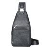 WEIXIER Bolso Bandolera de Cuero para Hombre Crossbody Hombro Pecho Impermeable Casual Mochila de Día para Viajes Deportes al Aire Libre