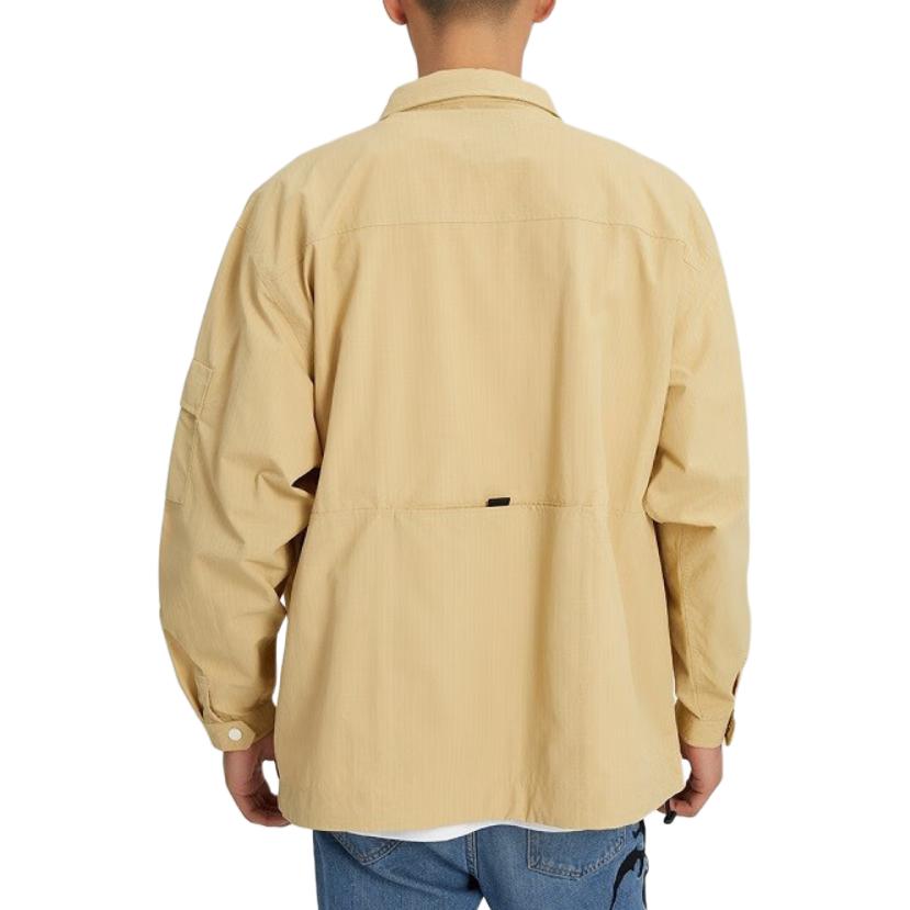 Vans Outdoor Casual Letter Logo Embroidered Button-Down Multi-Pocket Work Jacket Men jackets Brown VN0002GWYUU