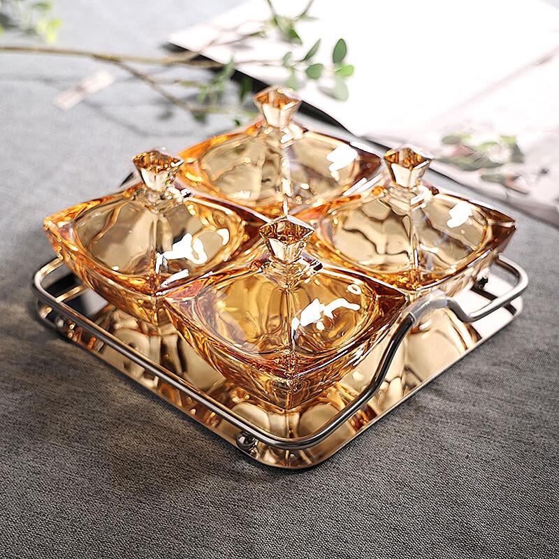

European Crystal Glass Snack & Dried Fruit Plate