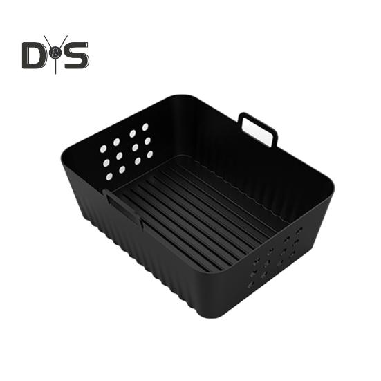 

Силиконовый коврик для фритюрницы, многоразовый вкладыш для сковороды-гриль с двумя отверстиями, пищевые силиконовые вкладыши для принадлежностей фритюрницы Ninjia, термостойкие, легко моются чёрный