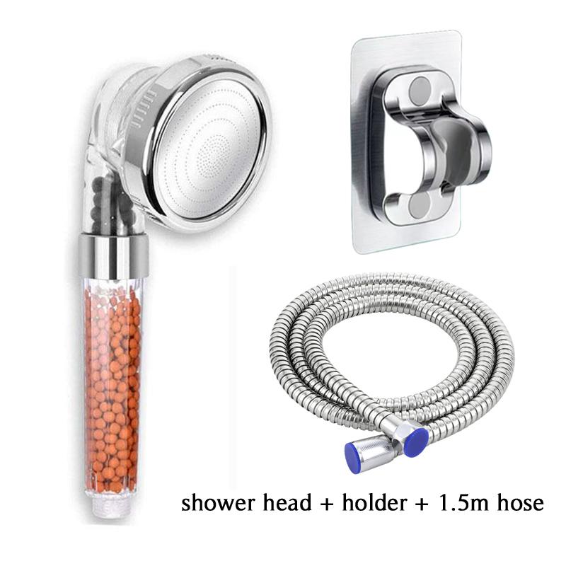 Duș de baie cu 3 moduri Cap de duș cu jet reglabil Economisește presiune înaltă apă Filtru de anioni pentru duș Duză SPA